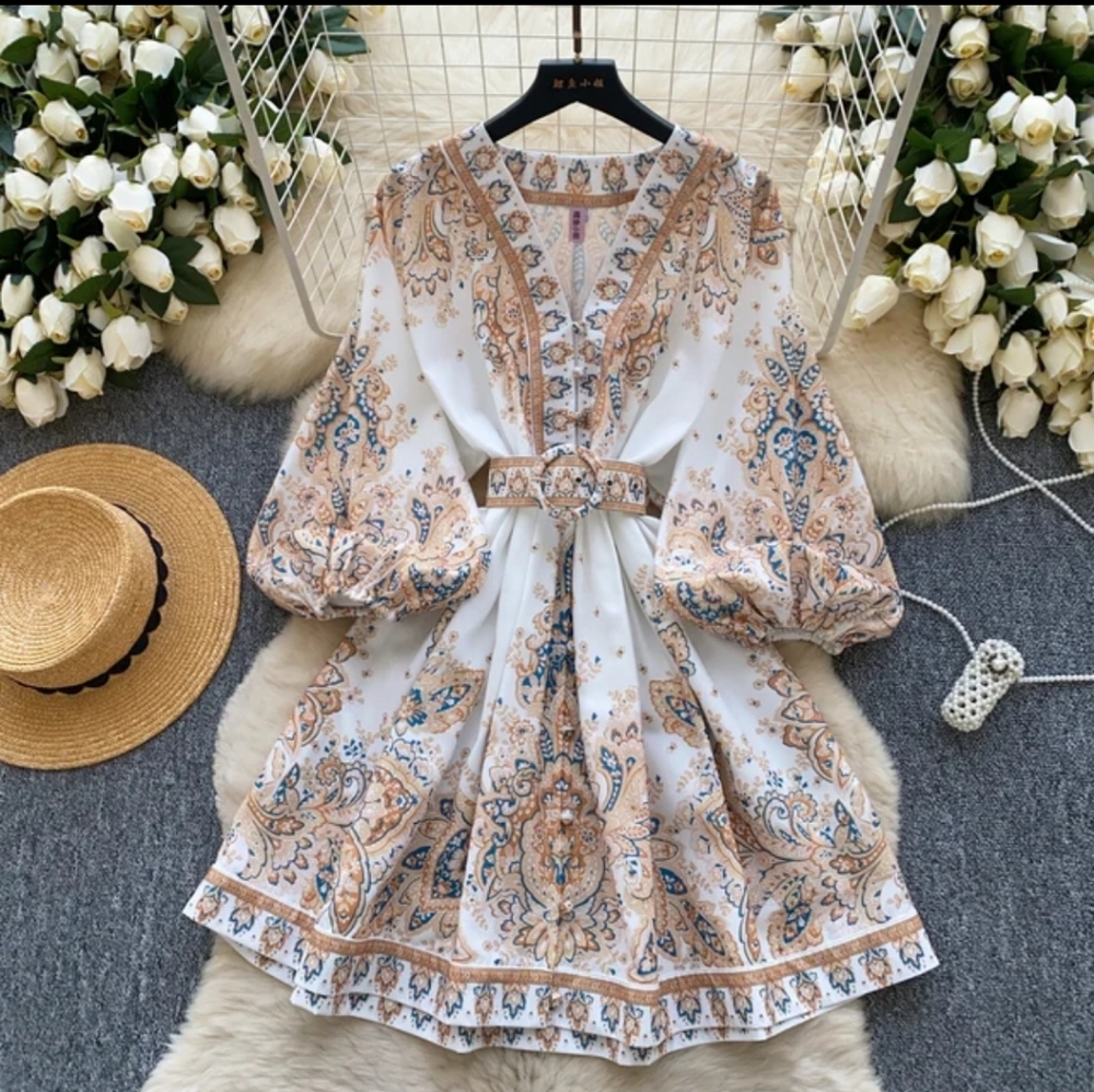 Bohemian bell Sleeve Tunic Dress